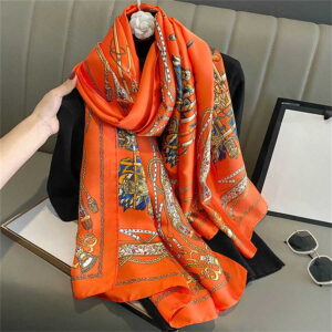 Saffron Sunset Elegance Shawl 42